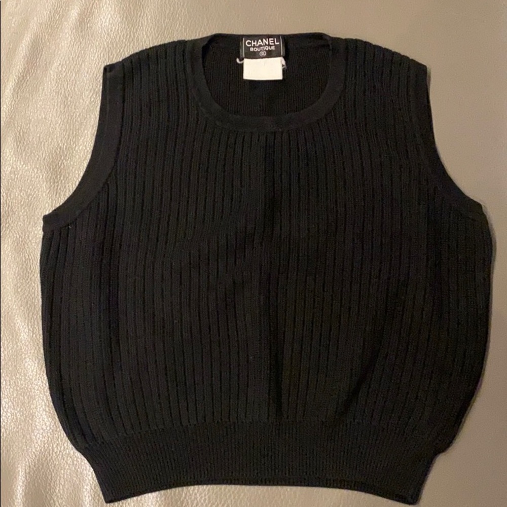 Chanel sleeveless sweater